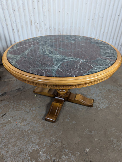 Round Coffee Table with Marble Top
