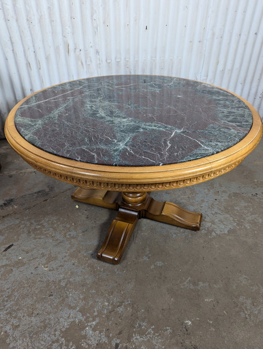Round Coffee Table with Marble Top