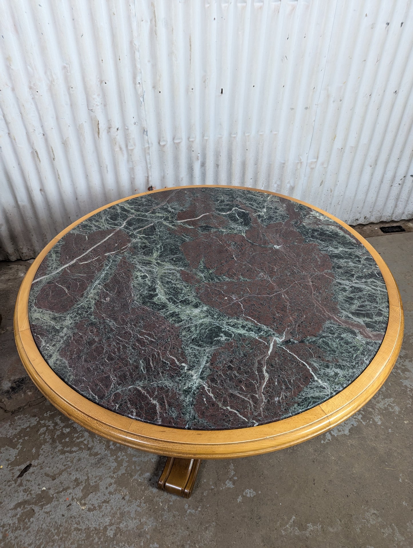 Round Coffee Table with Marble Top