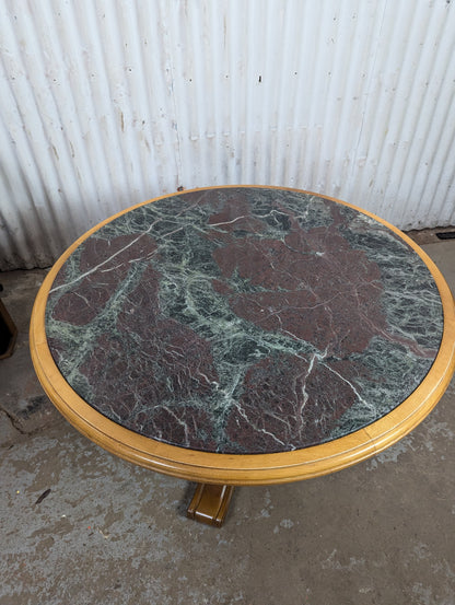 Round Coffee Table with Marble Top