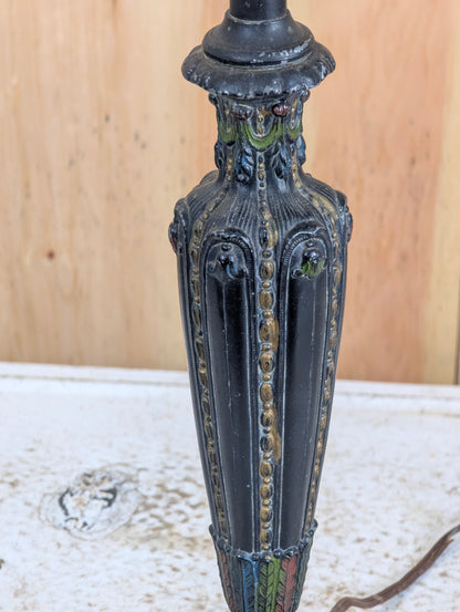 Antique Cast Metal Art Nouveau Lamp Base
