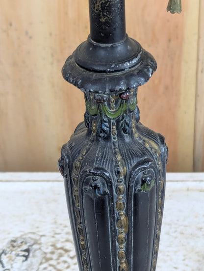 Antique Cast Metal Art Nouveau Lamp Base