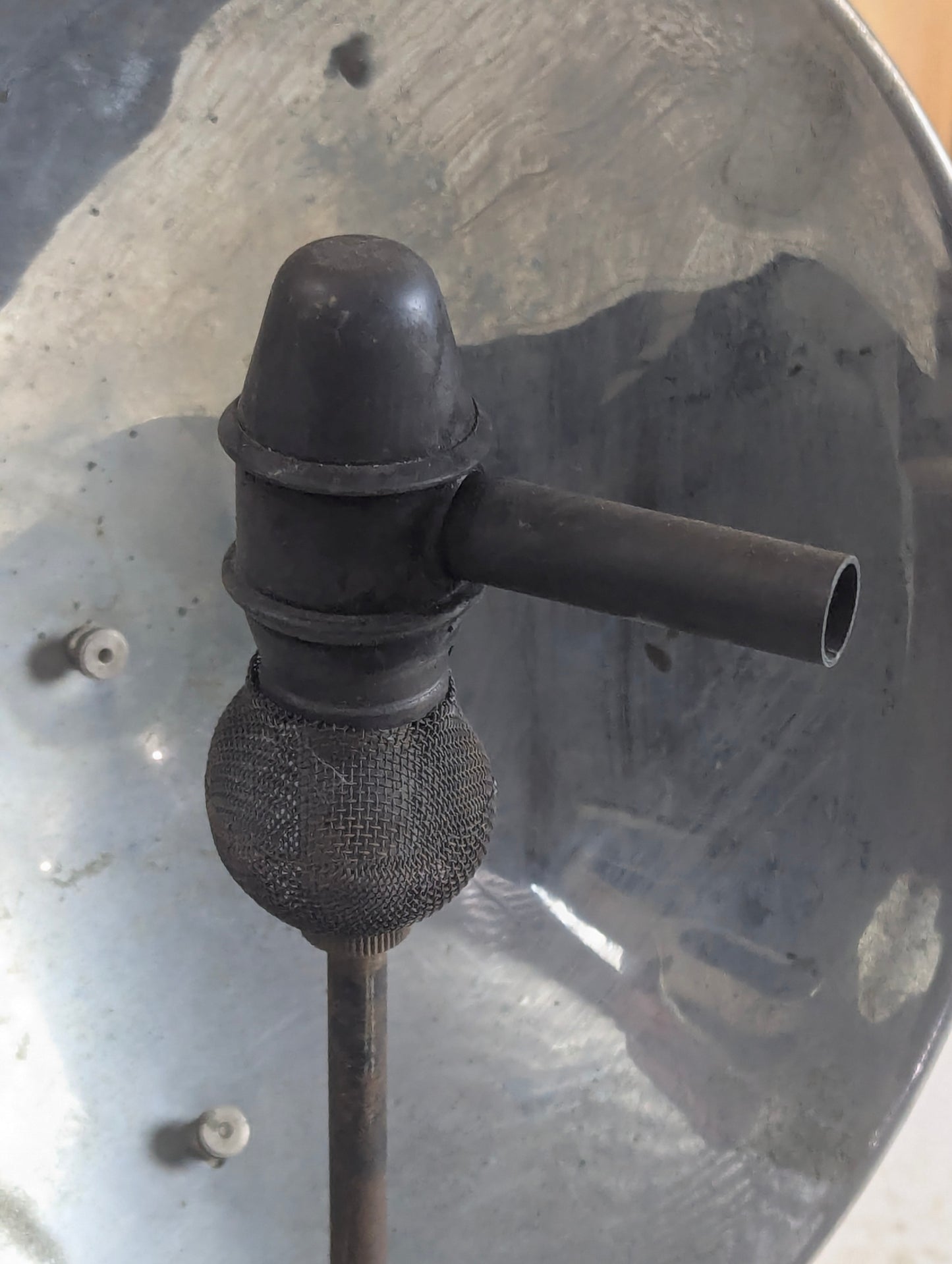Vintage Gas Lantern with Metal Reflector