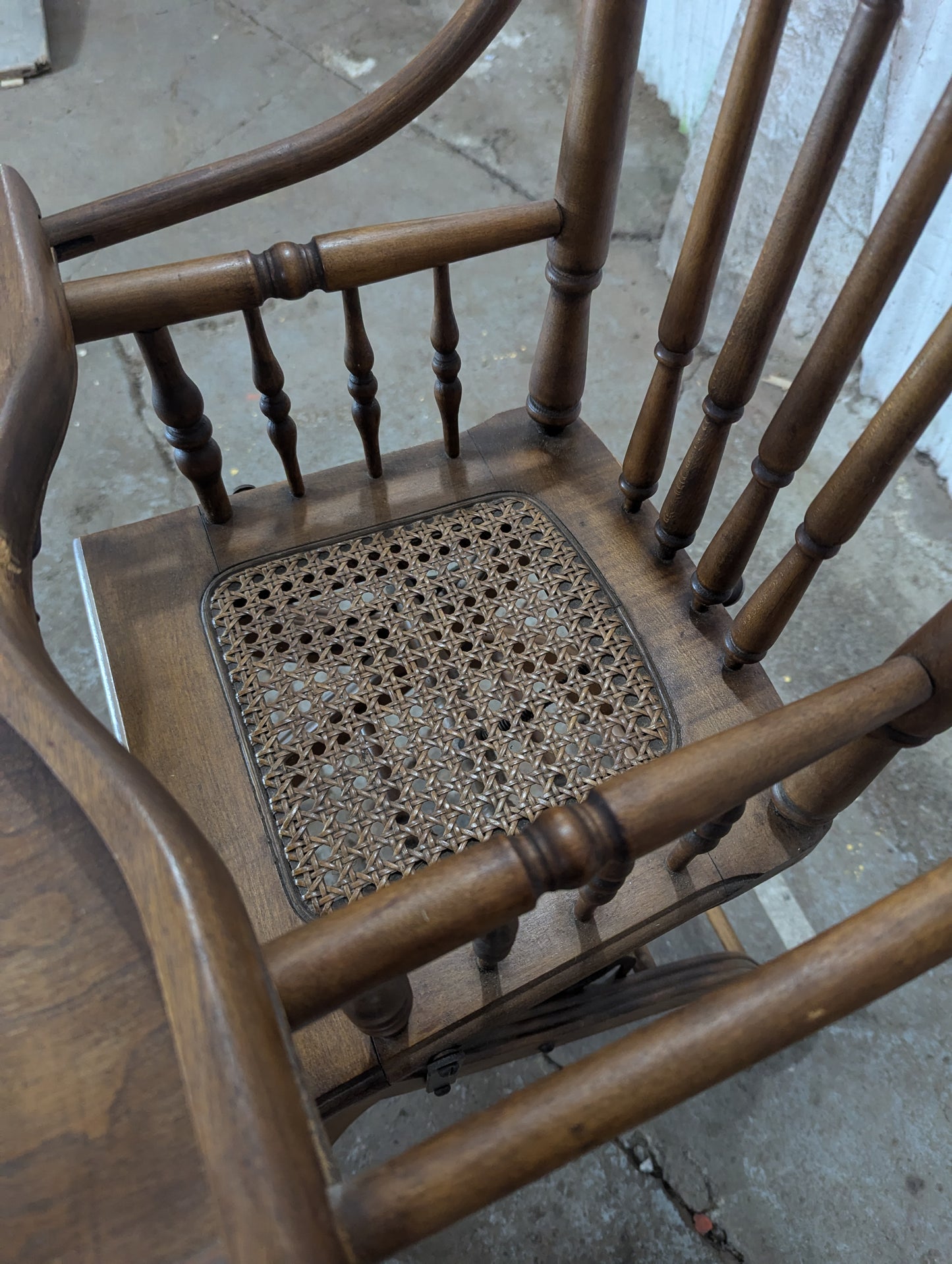 Antique Oak Combo Highchair and Stroller