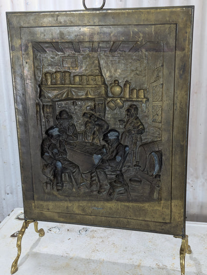 Vintage Brass Fireplace Screen