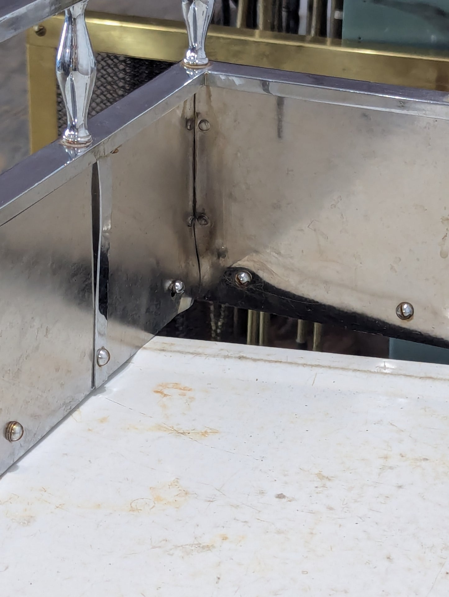 Chrome Fireplace Fender