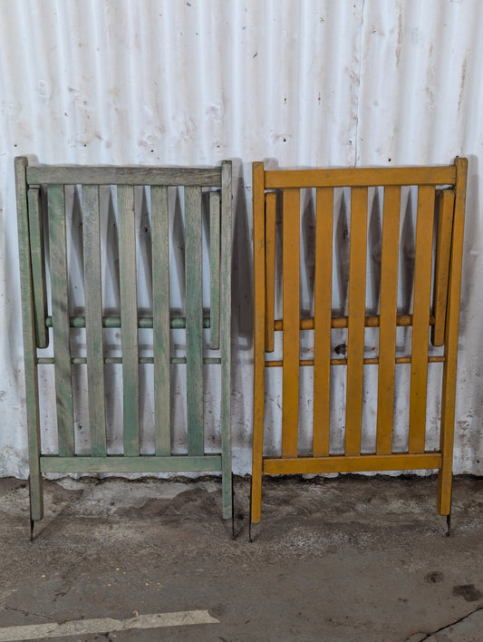 Vintage Wooden Washtub Bench Extensions