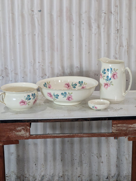 4 Pc. Vintage Burleigh Ware Ceramic Wash Stand Set