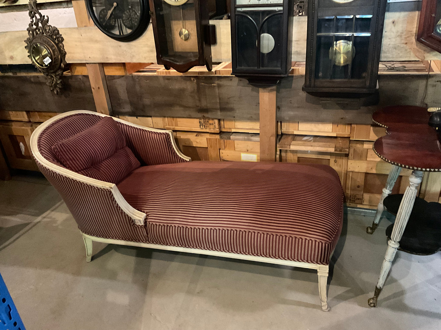 Vintage Striped Chaise Lounge