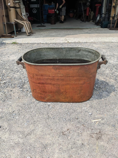 Vintage Oval Copper Tub