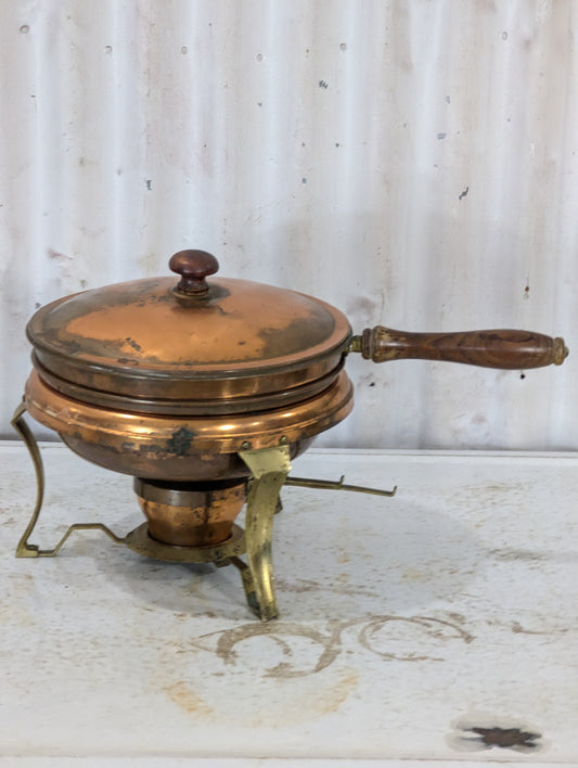 Copper Chafing Dish with Burner