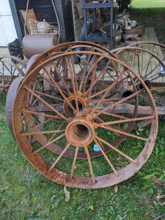 Pair of 38” Iron Wheels