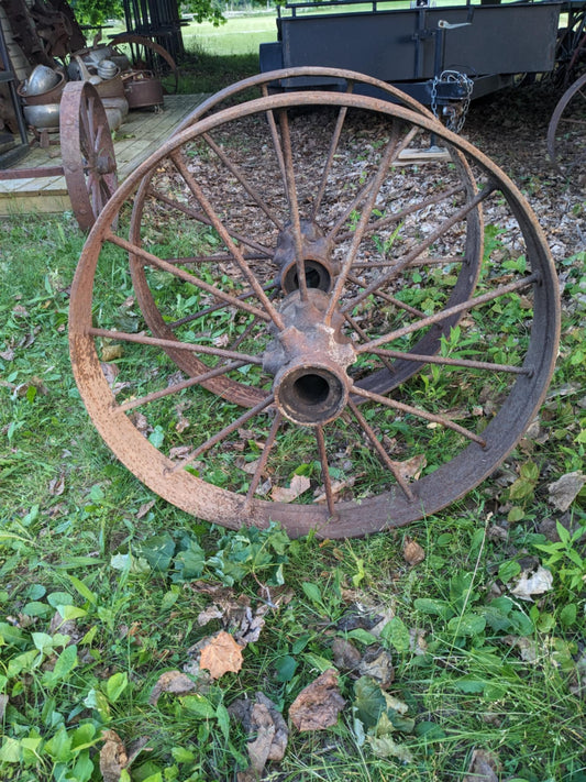 Pair of 32” Iron Wheels