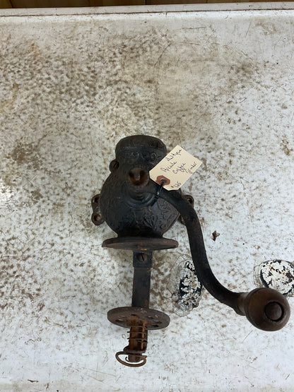 Antique Cast Iron Arcade Crystal Coffee Grinder