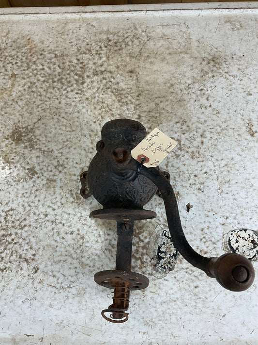Antique Cast Iron Arcade Crystal Coffee Grinder