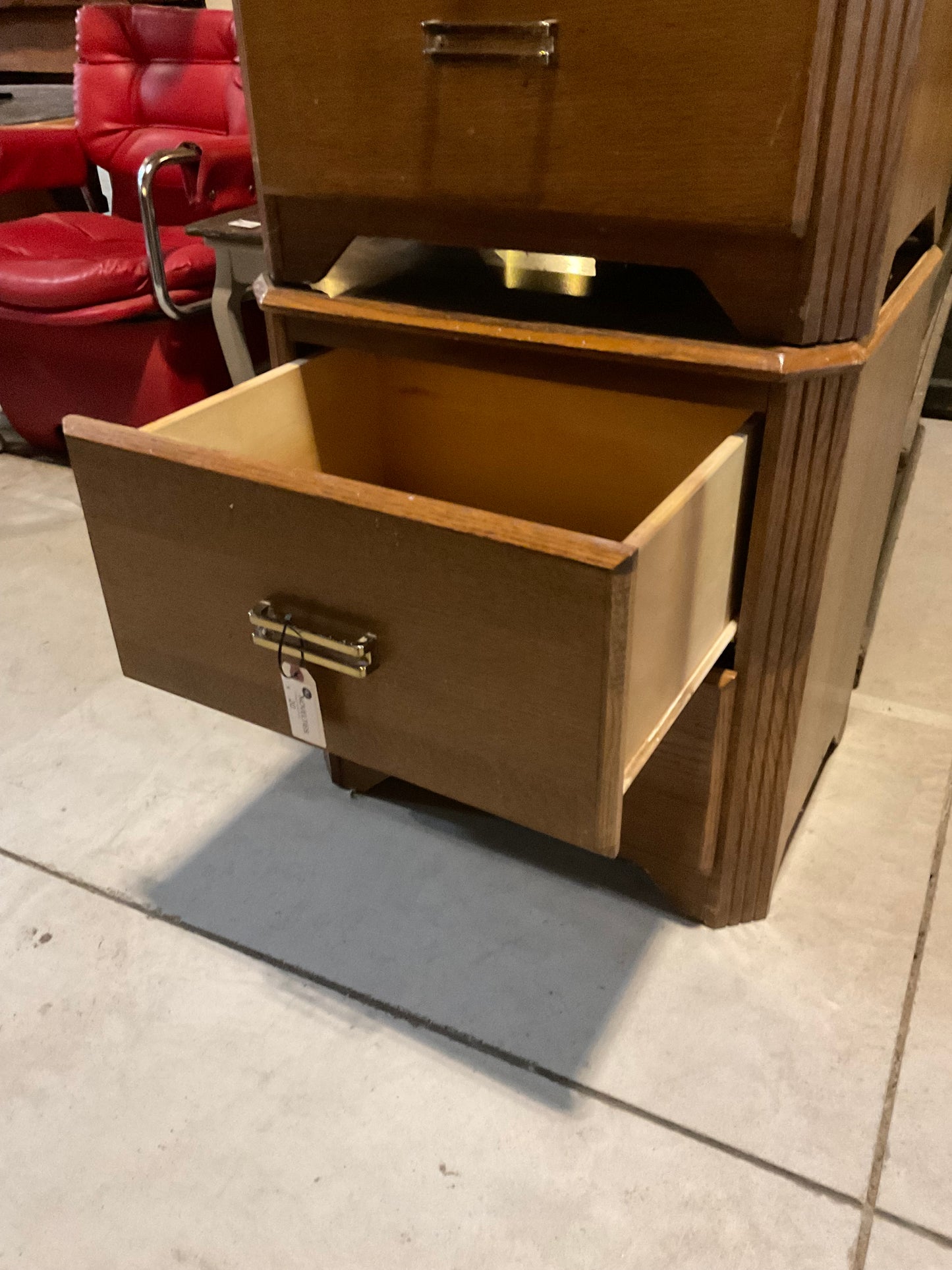 Vintage 2-Drawer Wooden Night Stands