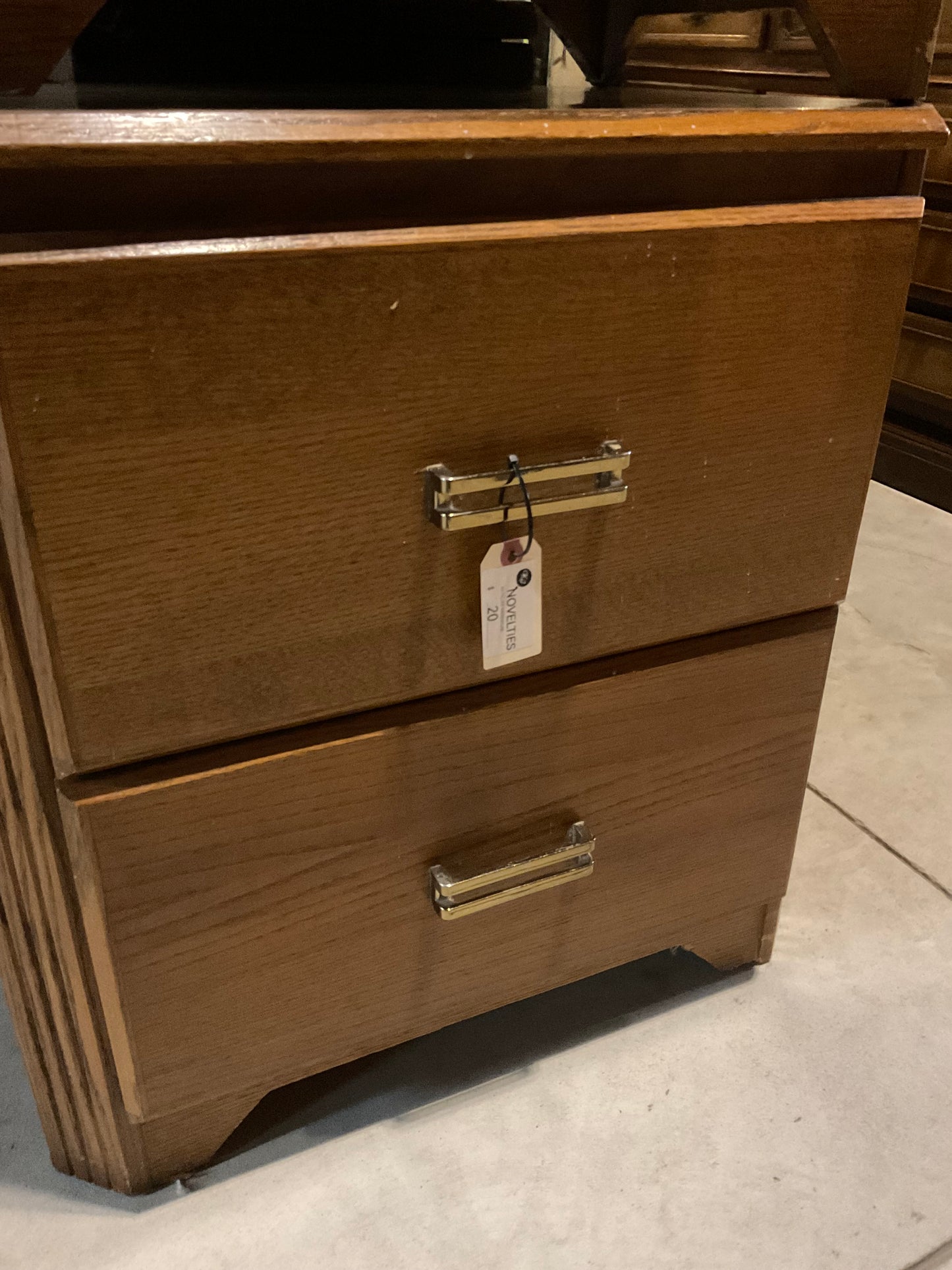 Vintage 2-Drawer Wooden Night Stands