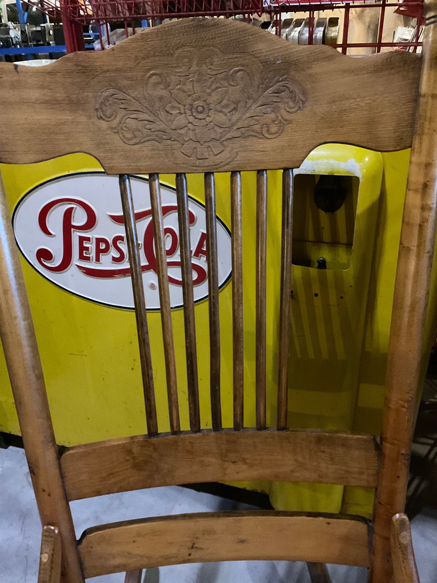 Antique Rocking Chair with Cushion Seat