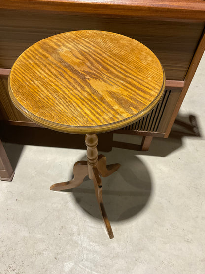 Round Wooden End Side Table