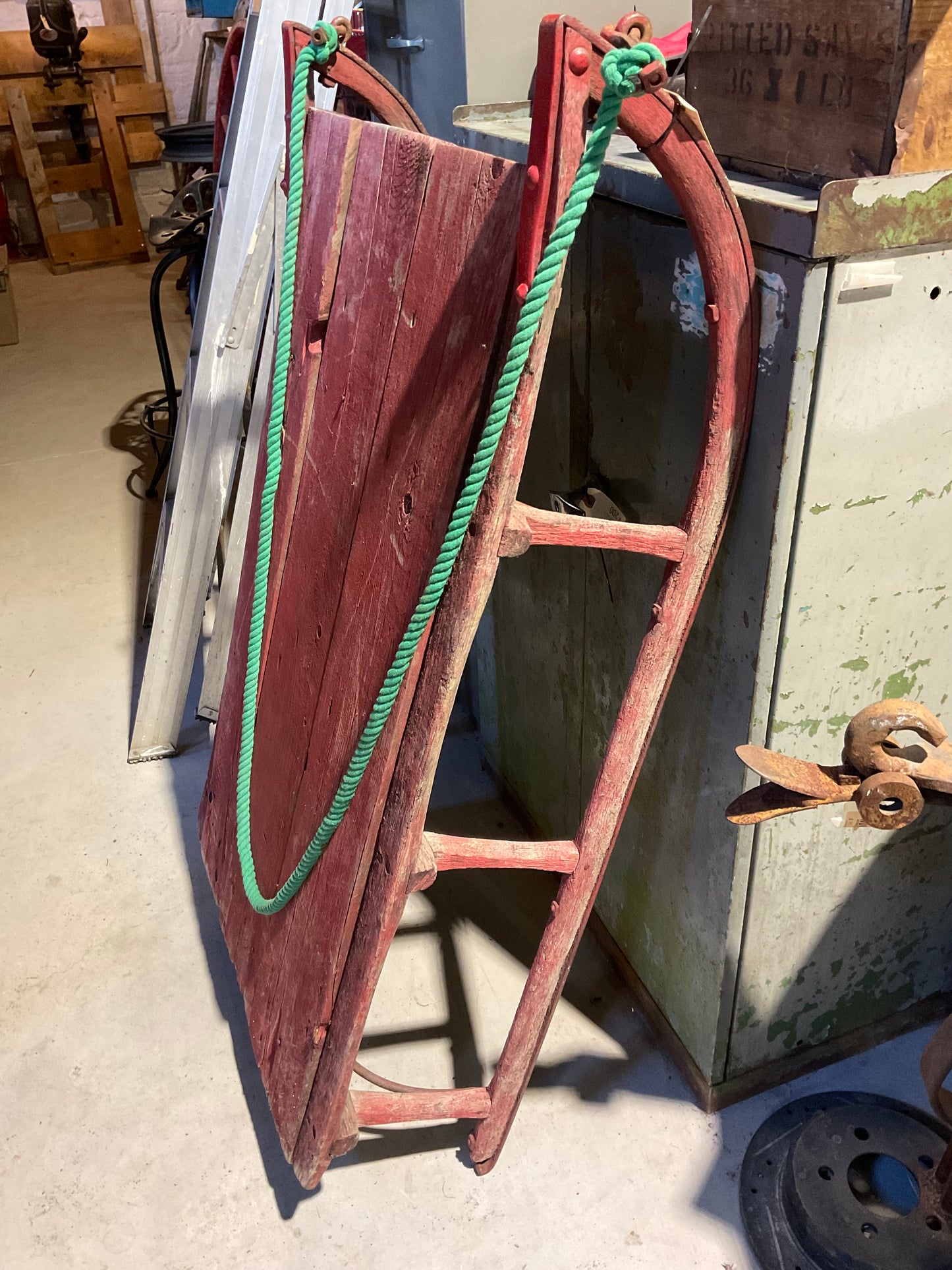 Antique Rustic Red Sled
