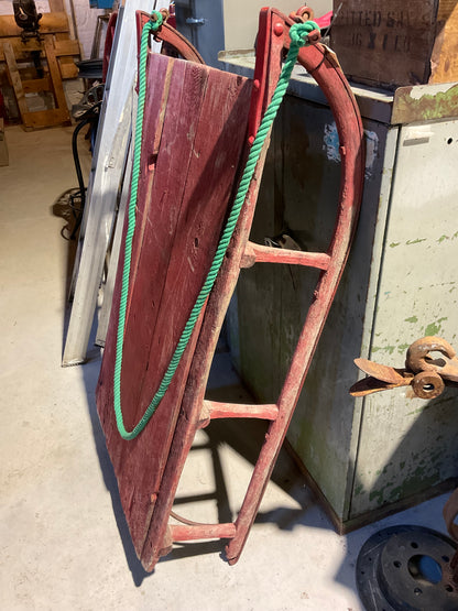 Antique Rustic Red Sled