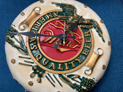Plaster Miller Bottlecap Wall Mounted Battery Operated Clock