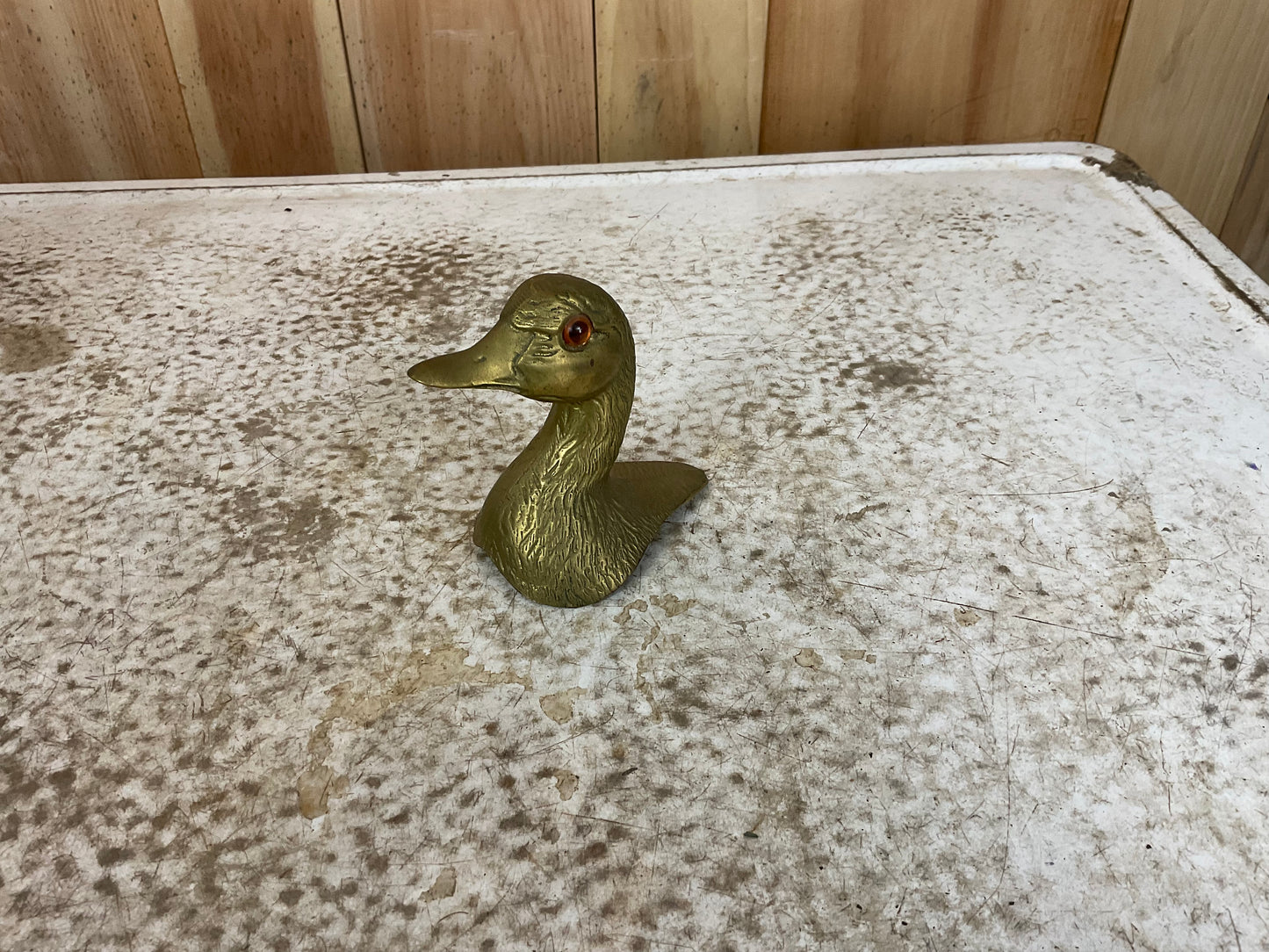 Vintage Brass Duck Head