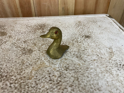 Vintage Brass Duck Head