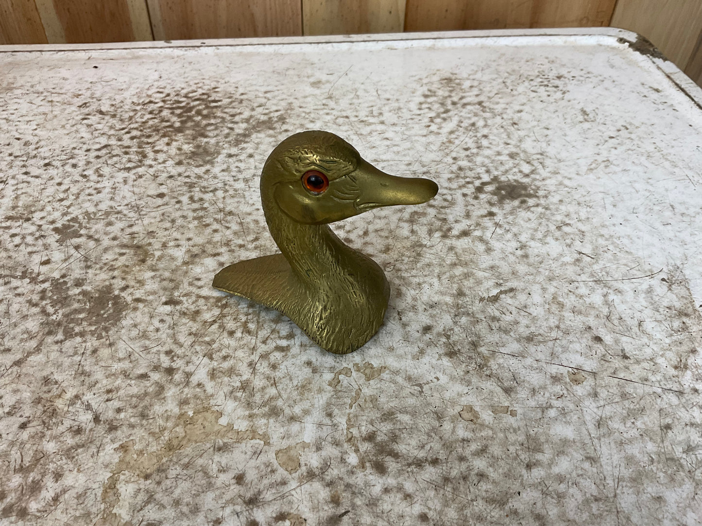 Vintage Brass Duck Head