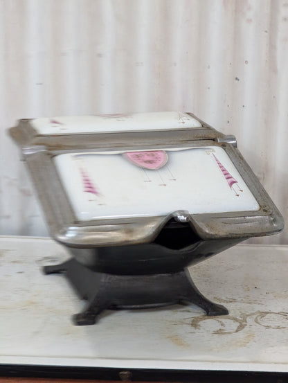 Antique Cast Iron Coal Scuttle Bin