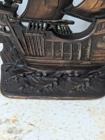 Vintage Cast Iron Florentine Sailing Ship Lamp Model 790