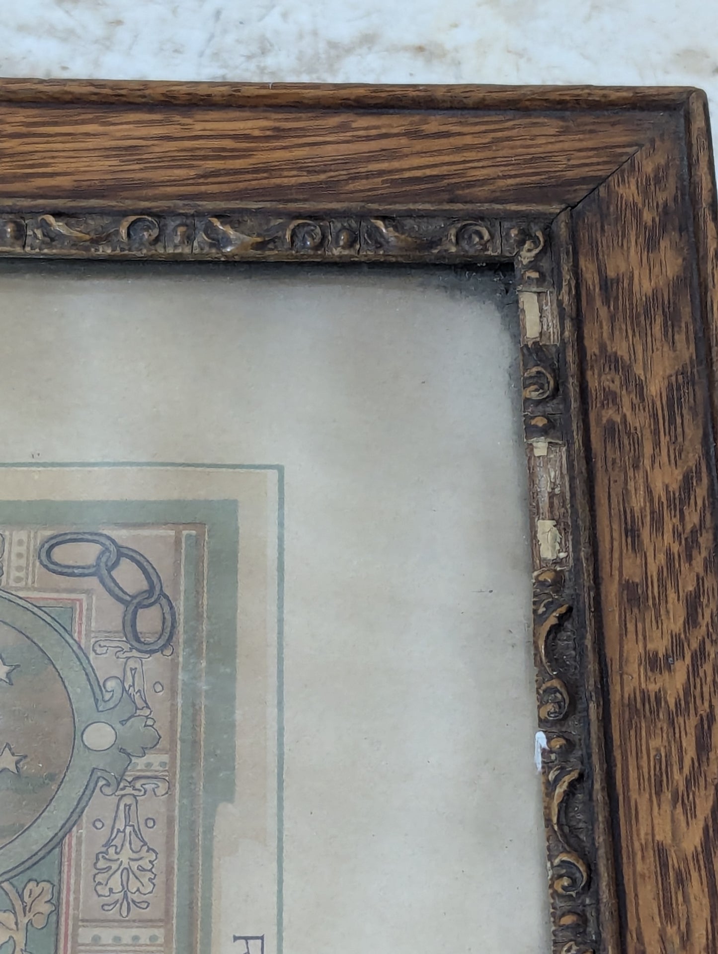 Odd Fellows Framed Document