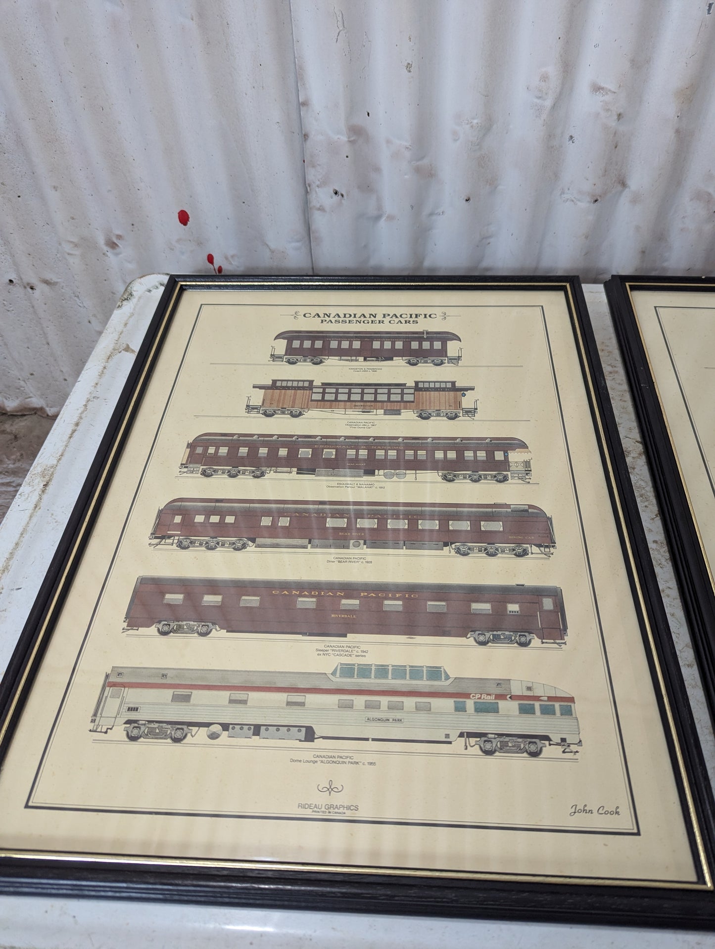 Framed CPR / CNR Passenger Car Prints