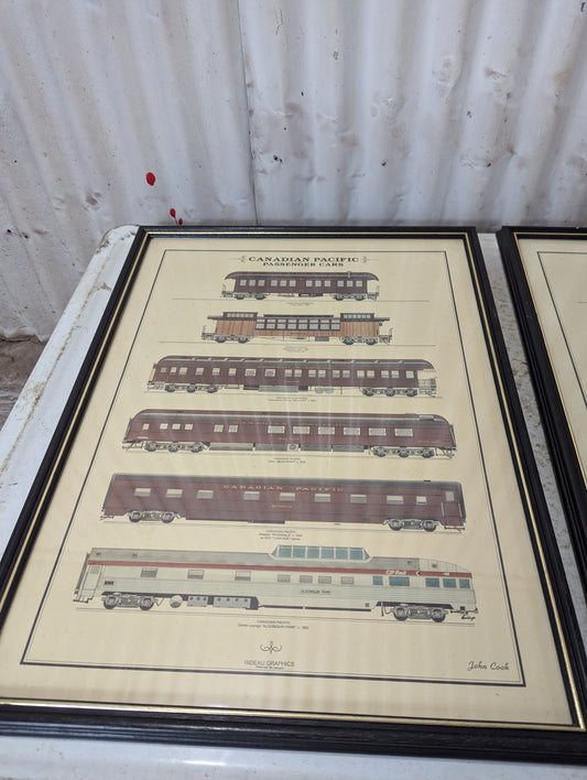 Framed CPR / CNR Passenger Car Prints