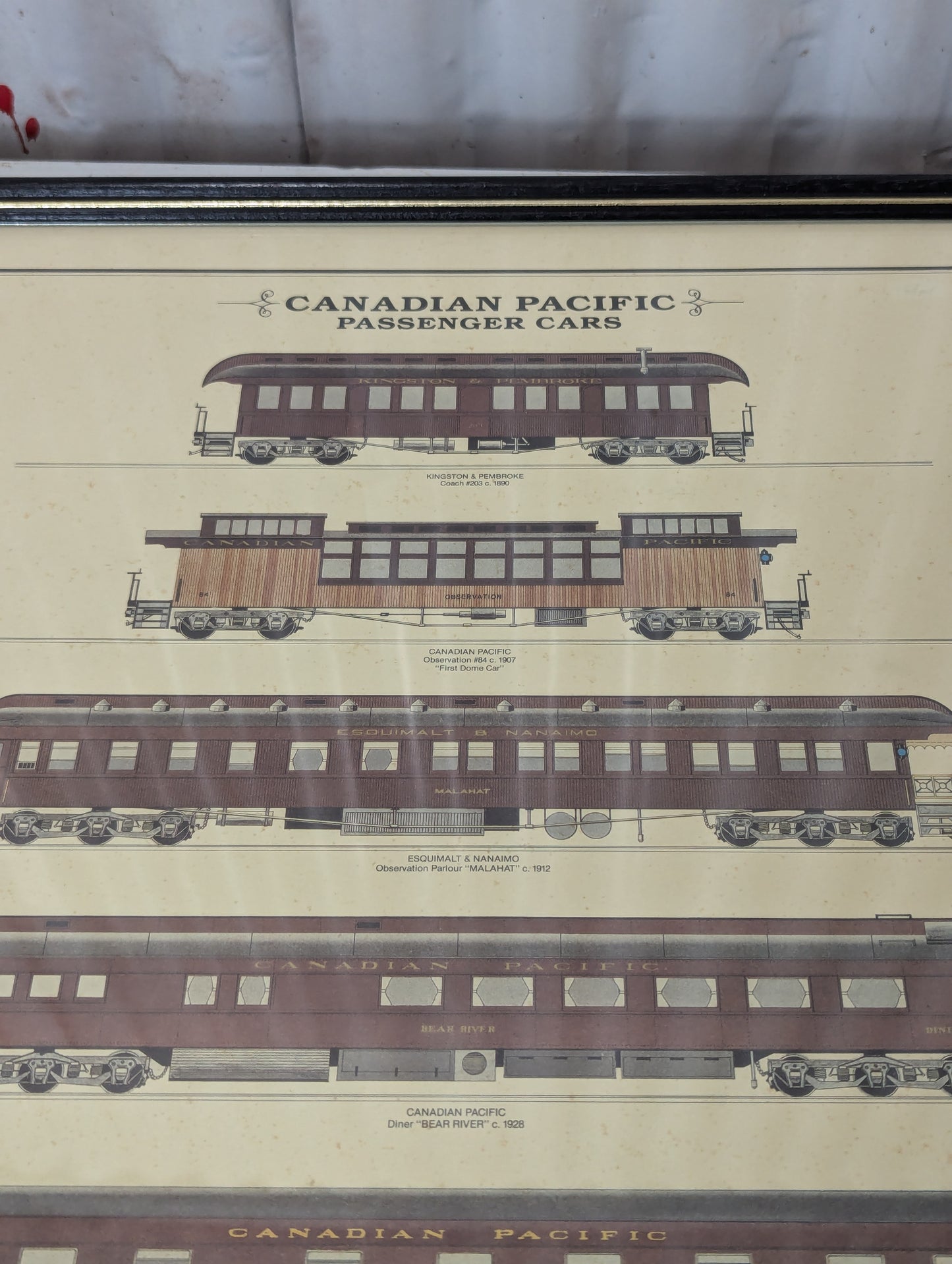 Framed CPR / CNR Passenger Car Prints