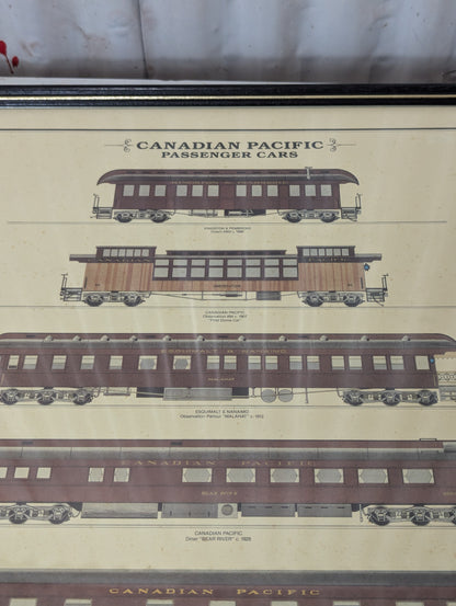 Framed CPR / CNR Passenger Car Prints