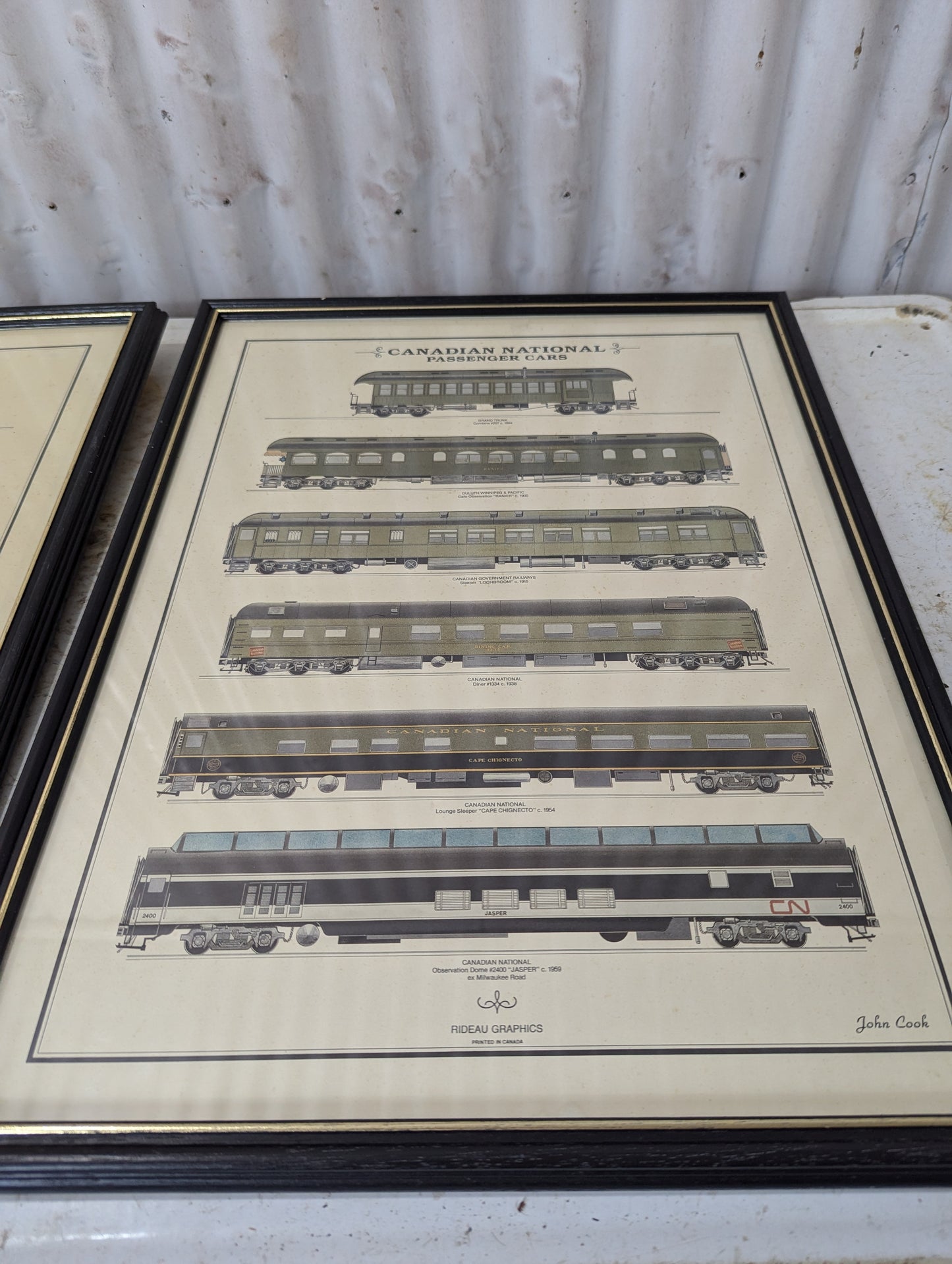 Framed CPR / CNR Passenger Car Prints