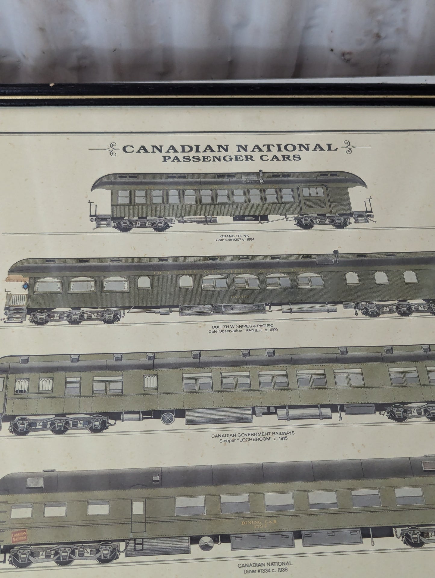 Framed CPR / CNR Passenger Car Prints