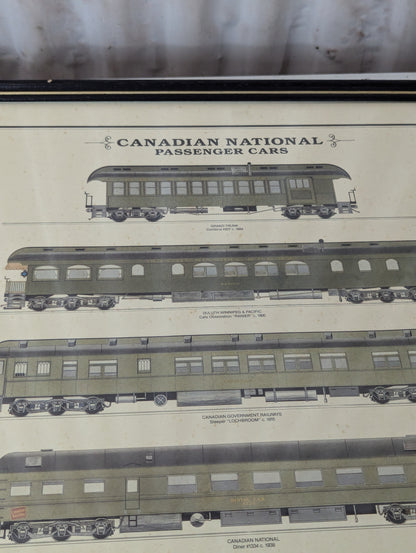 Framed CPR / CNR Passenger Car Prints