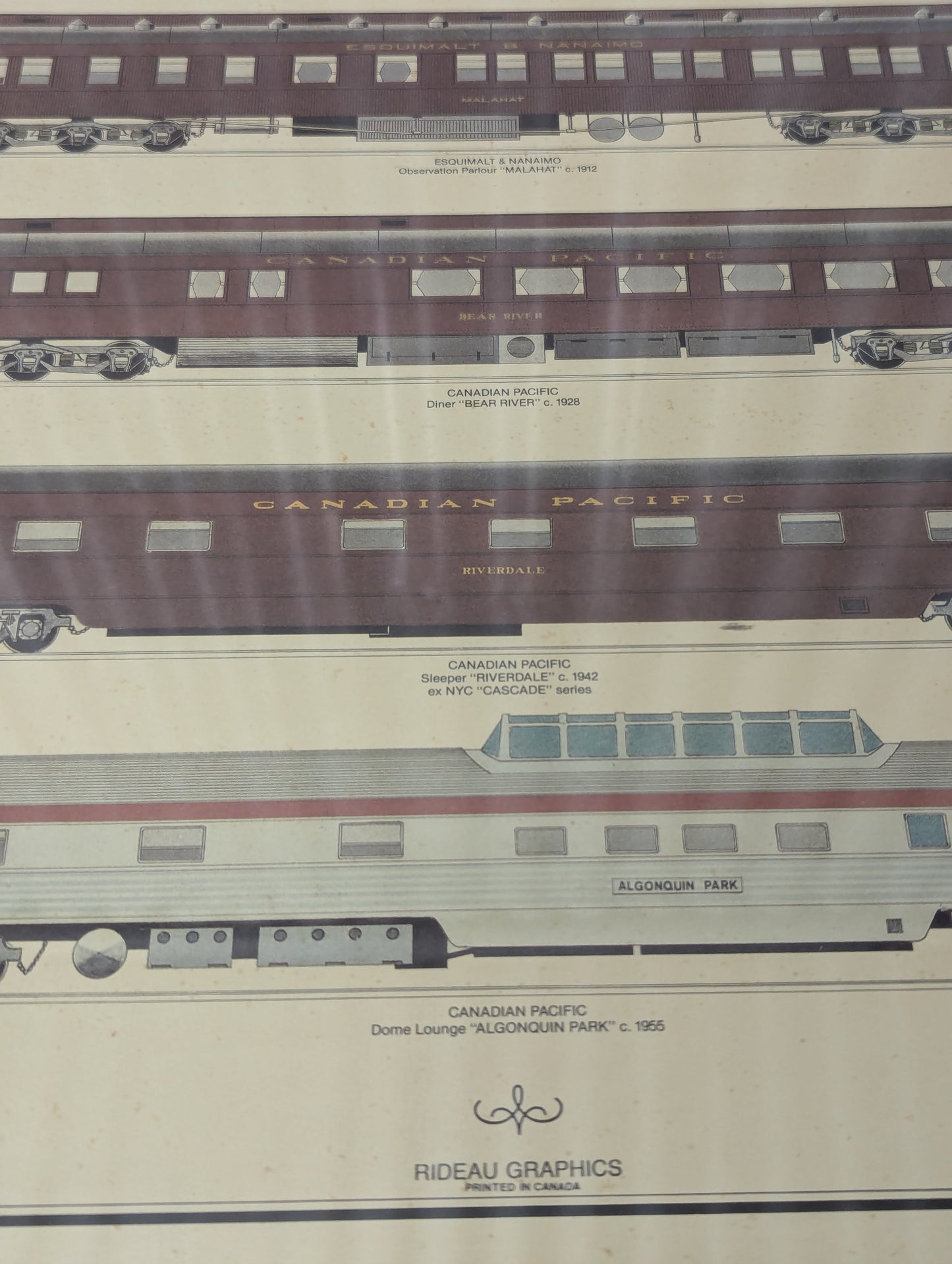 Framed CPR / CNR Passenger Car Prints