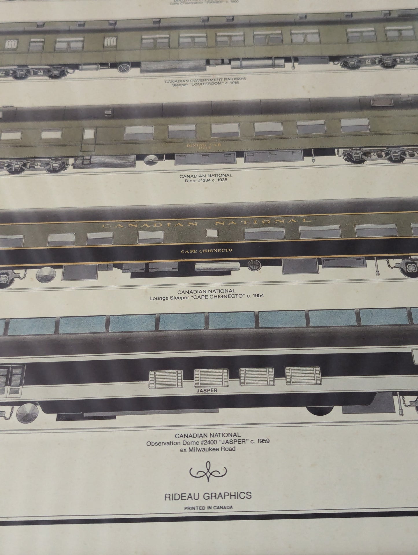 Framed CPR / CNR Passenger Car Prints