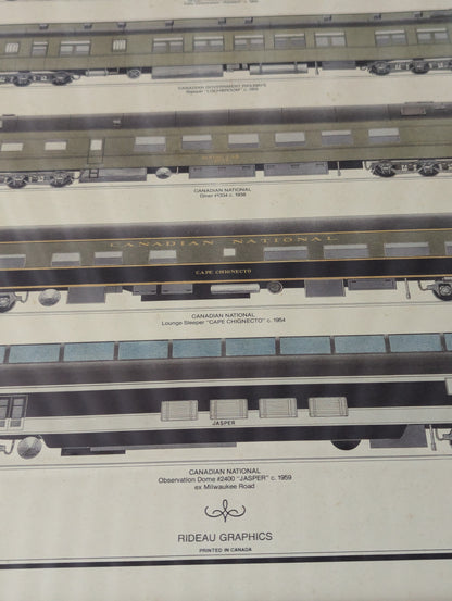 Framed CPR / CNR Passenger Car Prints