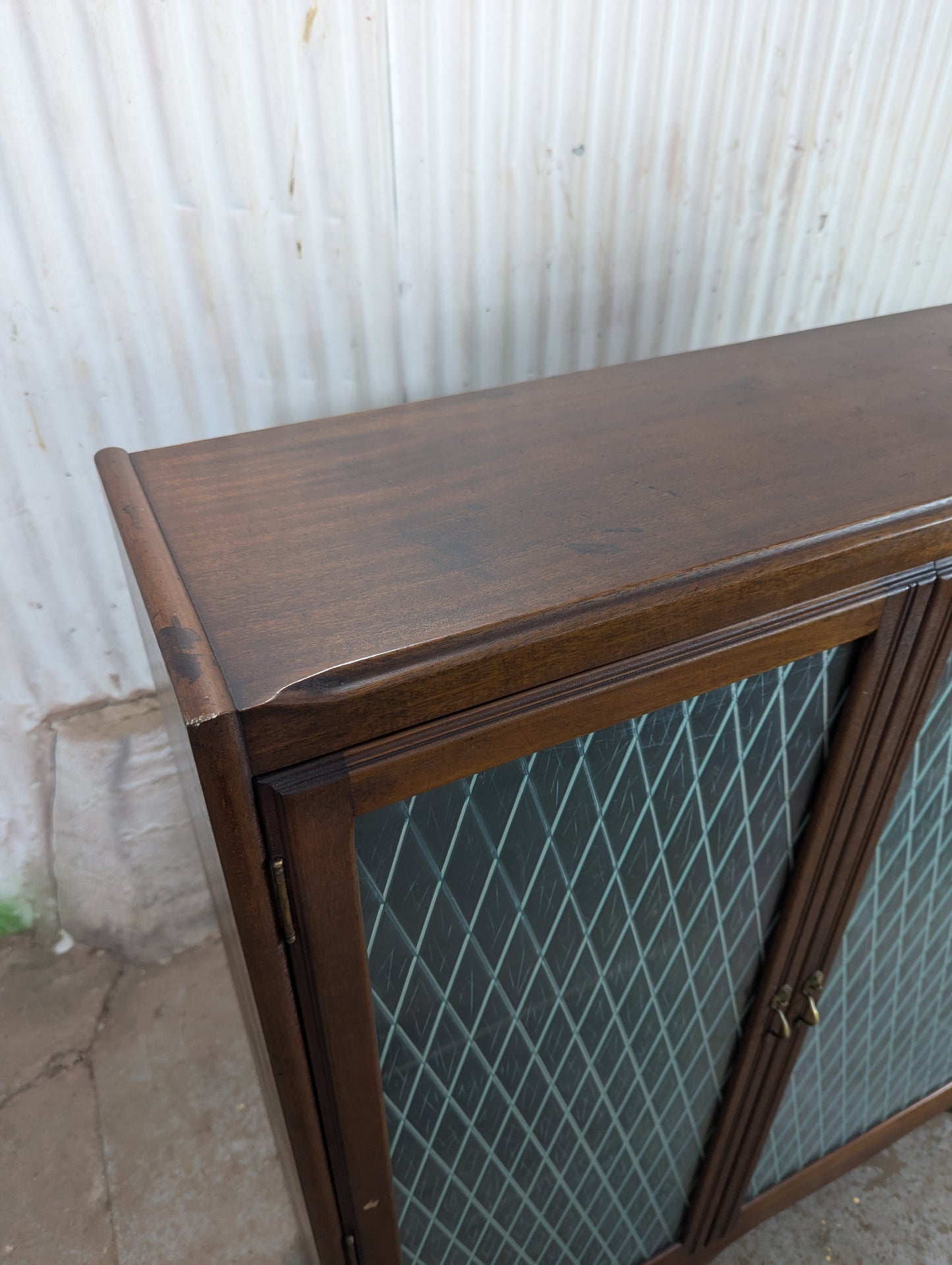 Antique George C. Flint Solid Oak 3-Door Triple Bookcase