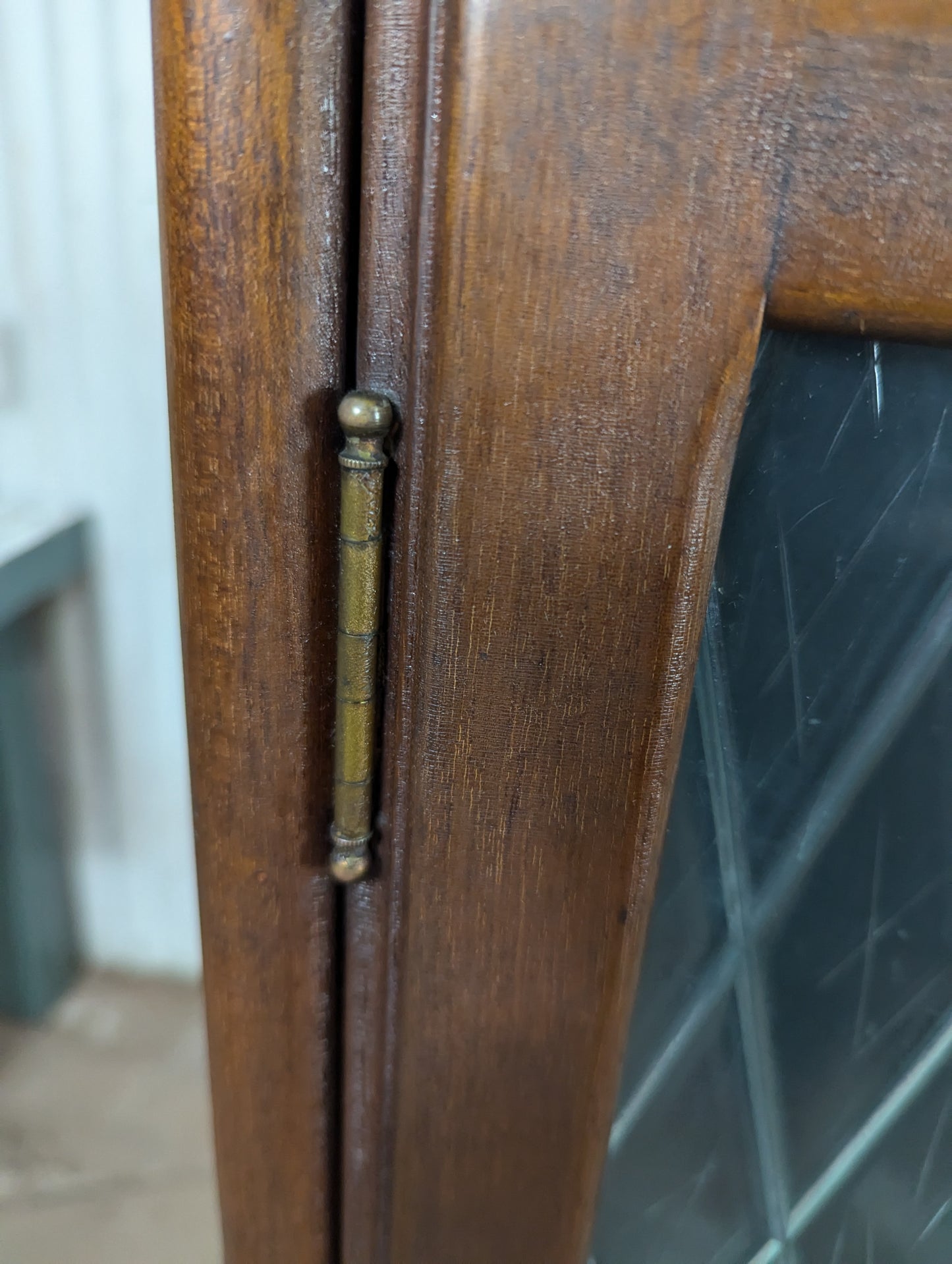 Antique George C. Flint Solid Oak 3-Door Triple Bookcase