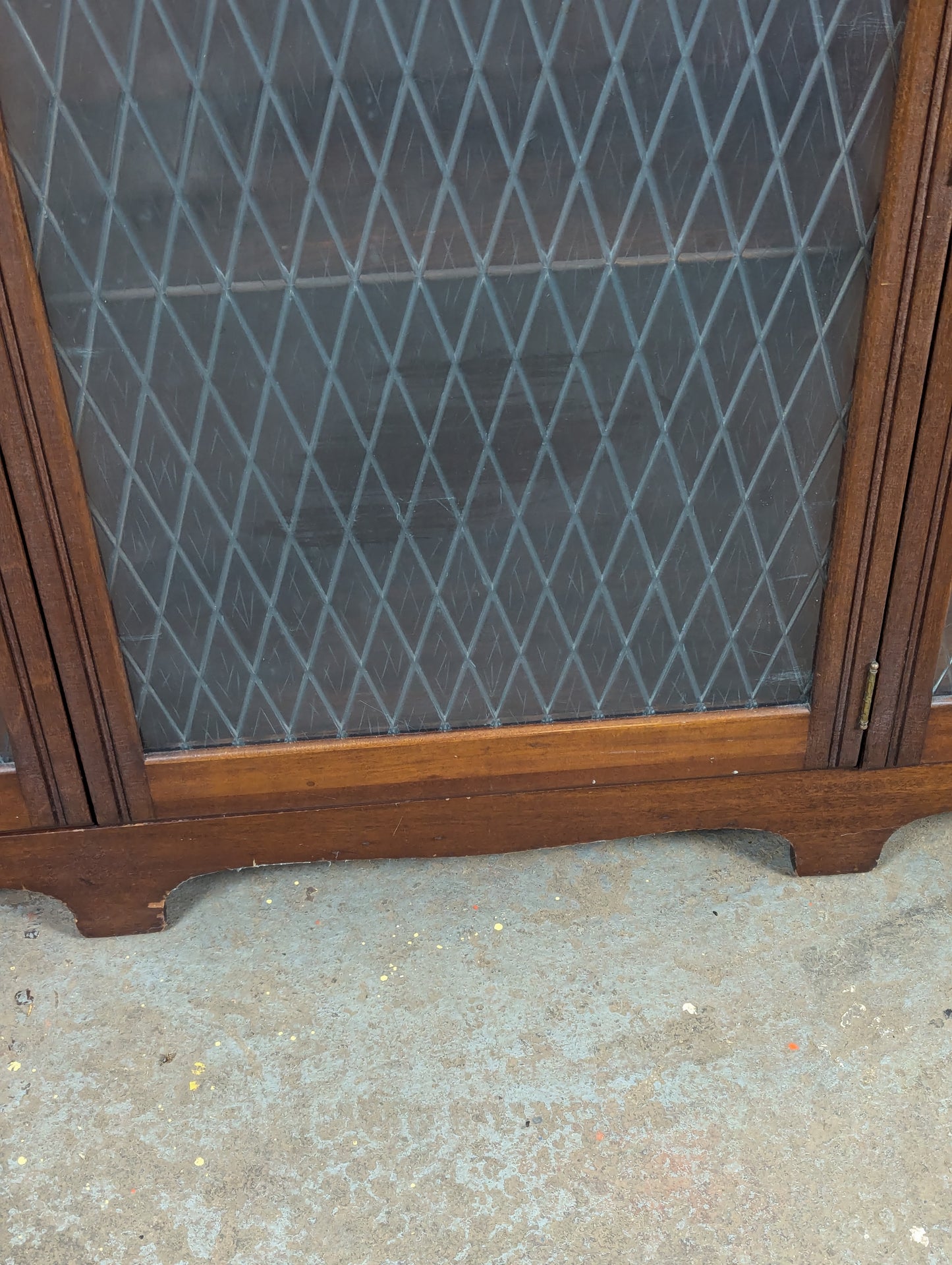 Antique George C. Flint Solid Oak 3-Door Triple Bookcase