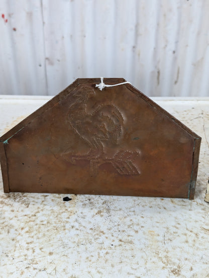Vintage Hammered Copper Match Holder