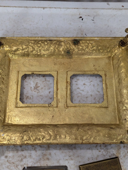 19th Century Antique Guided Brass Pen Tray