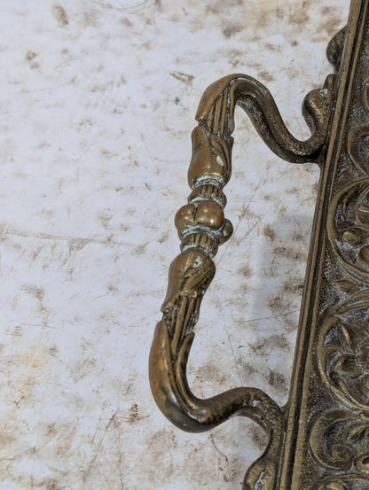 19th Century Antique Guided Brass Pen Tray