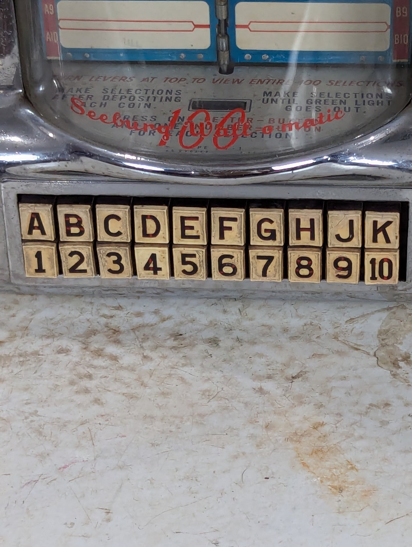 Vintage Seeburg Wall-O-Matic Jukebox (No Key)