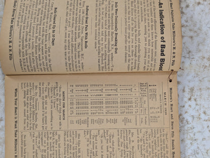 1930 Burdock Blood Bitters Almanac- Key to Health